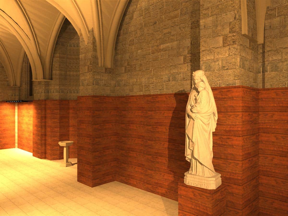 statue eglise lumiere
